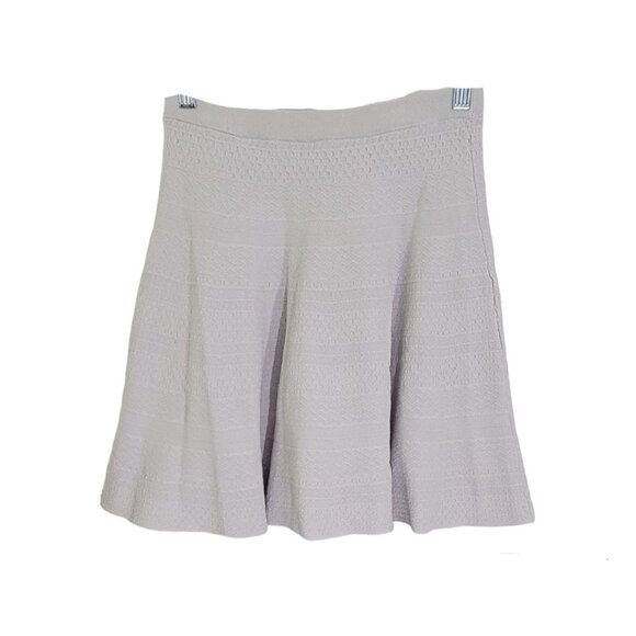 Saks Fifth Avenue‎ Women's Light Gray Pull On Flare Mini Skirt Lined Size Small - Picture 1 of 8